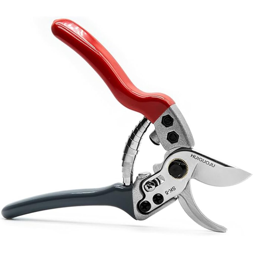 NEW HUIGUOJU 8" Garden Bypass Pruning Shears SK5 Steel Cutter Clipper Trimmer